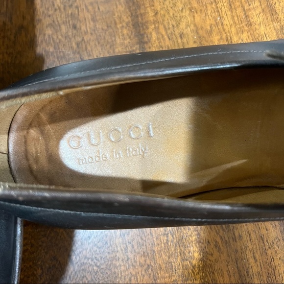 Gucci Horsebit Loafers Leather Slip on Split Toe Shoes Size 8.5 - Picture 3 of 9